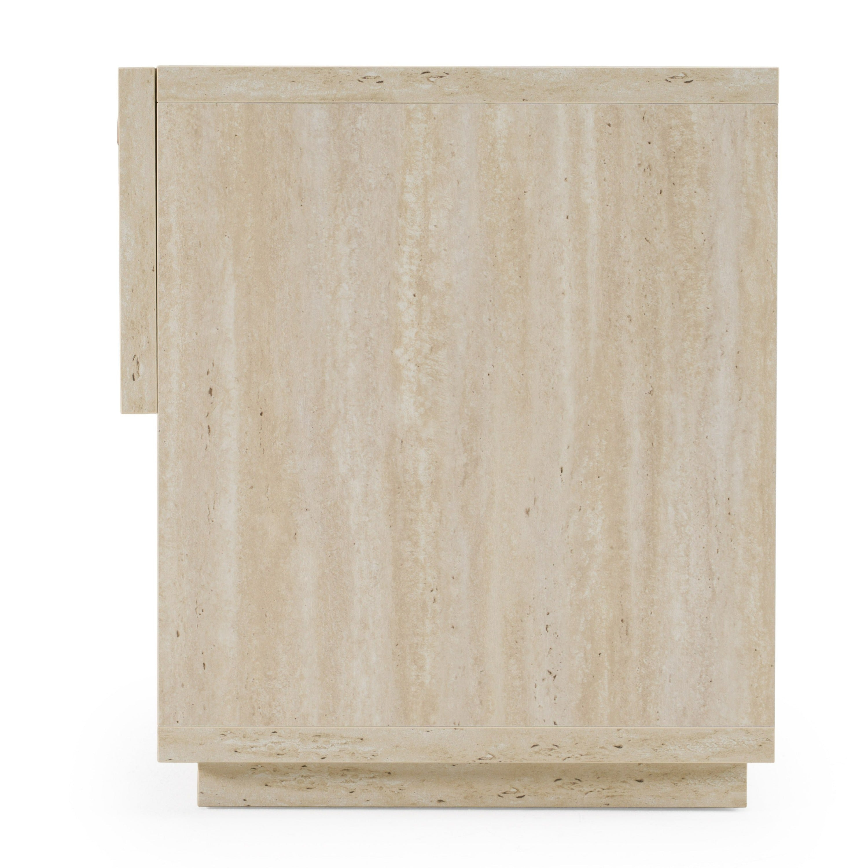 Lago - Modern Faux Travertine Nightstand - image 3