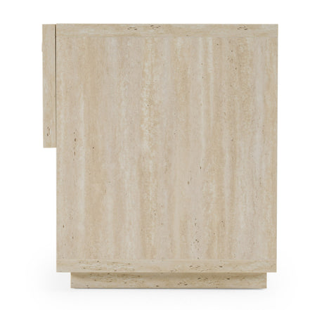 Lago - Modern Faux Travertine Nightstand - image 3