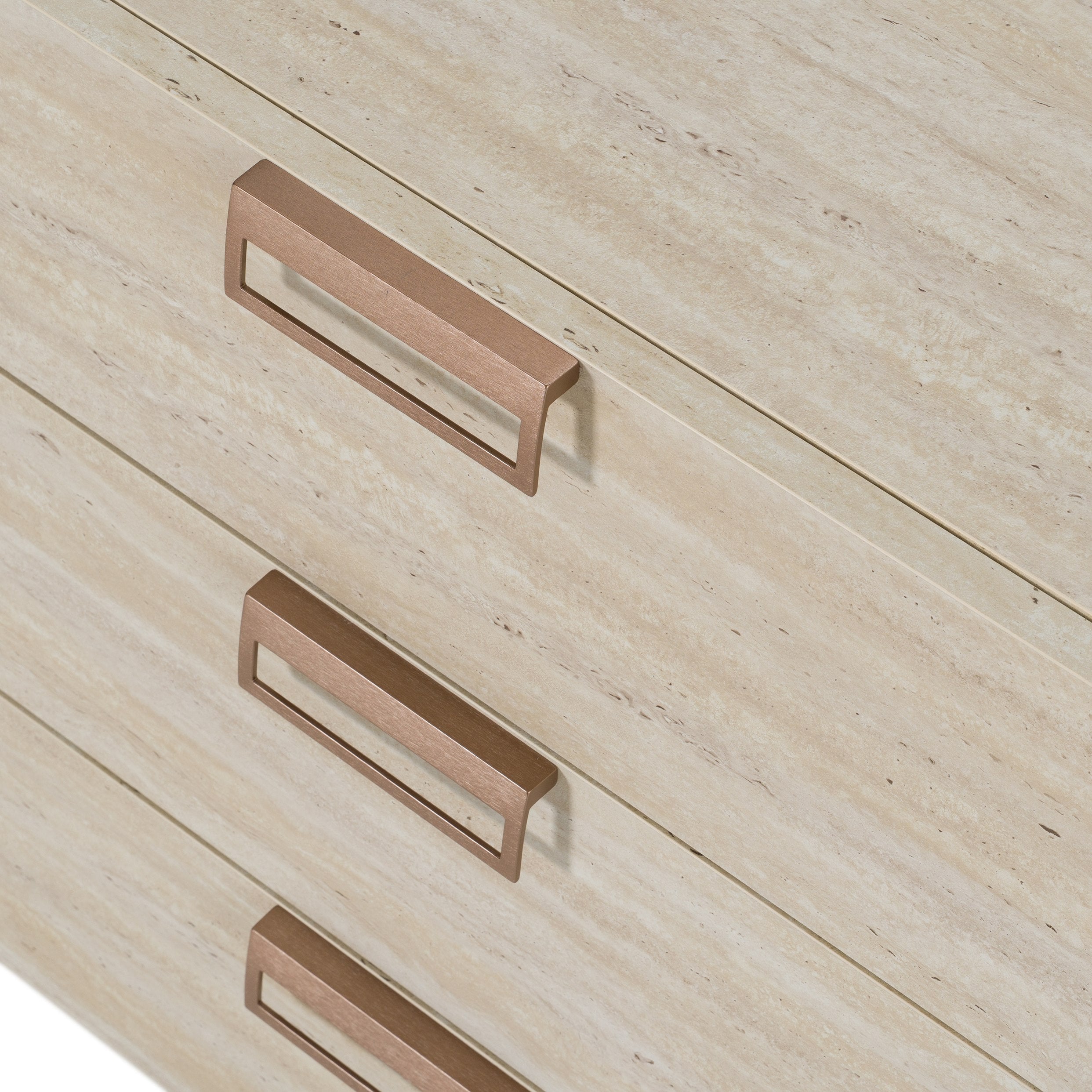 Lago - Modern Faux Travertine Dresser - image 2
