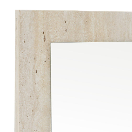 Lago - Modern Faux Travertine Mirror - image 2