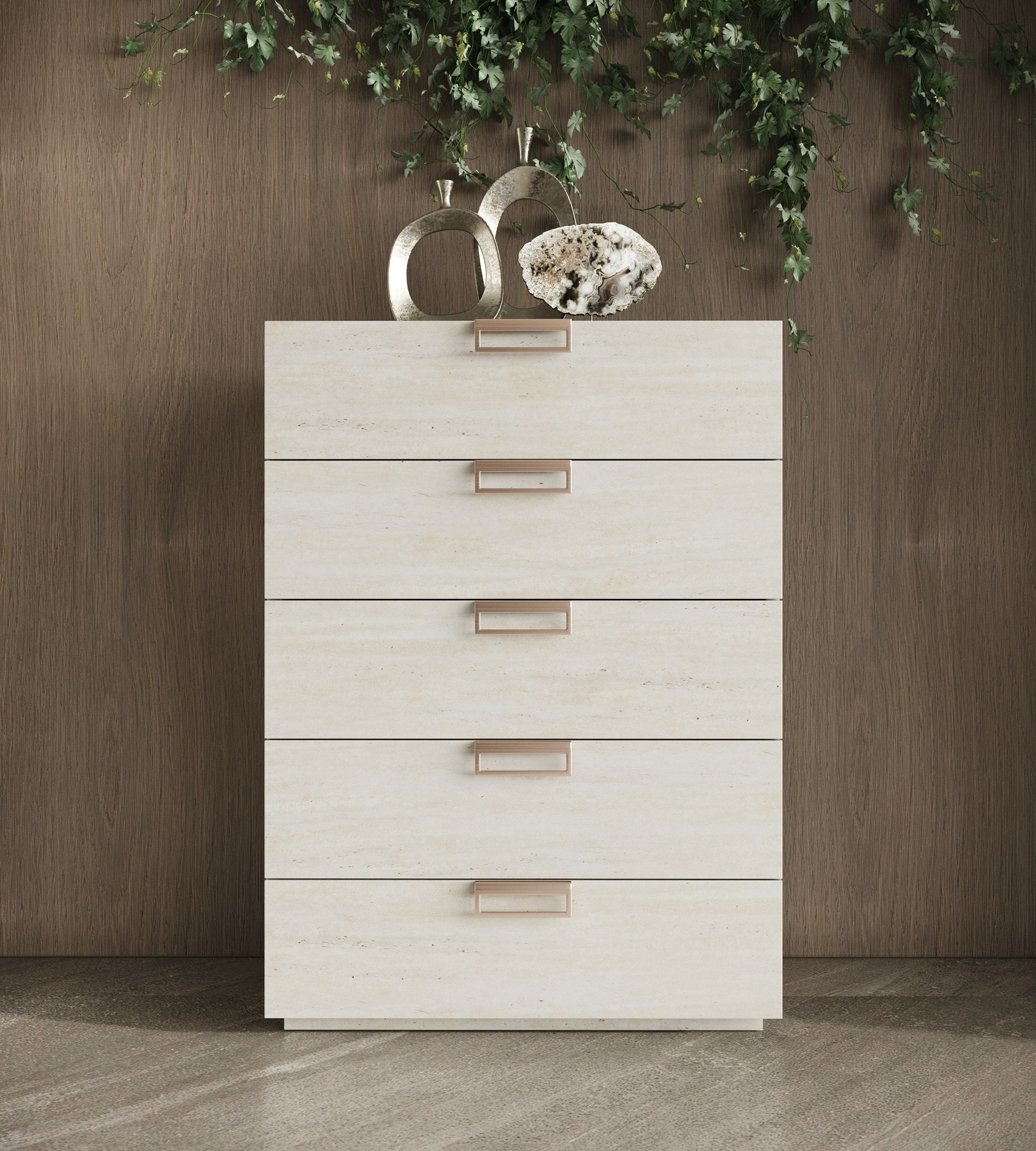 Lago - Modern Faux Travertine Chest - image 4