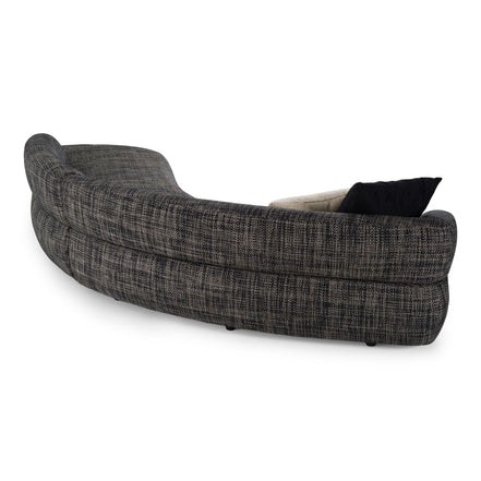 Lakota - Modern Dark Grey Fabric Curved Sectional Sofa - image 4