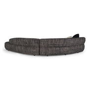 Lakota - Modern Dark Grey Fabric Curved Sectional Sofa - image 5