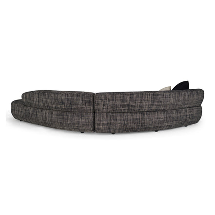 Lakota - Modern Dark Grey Fabric Curved Sectional Sofa - image 5