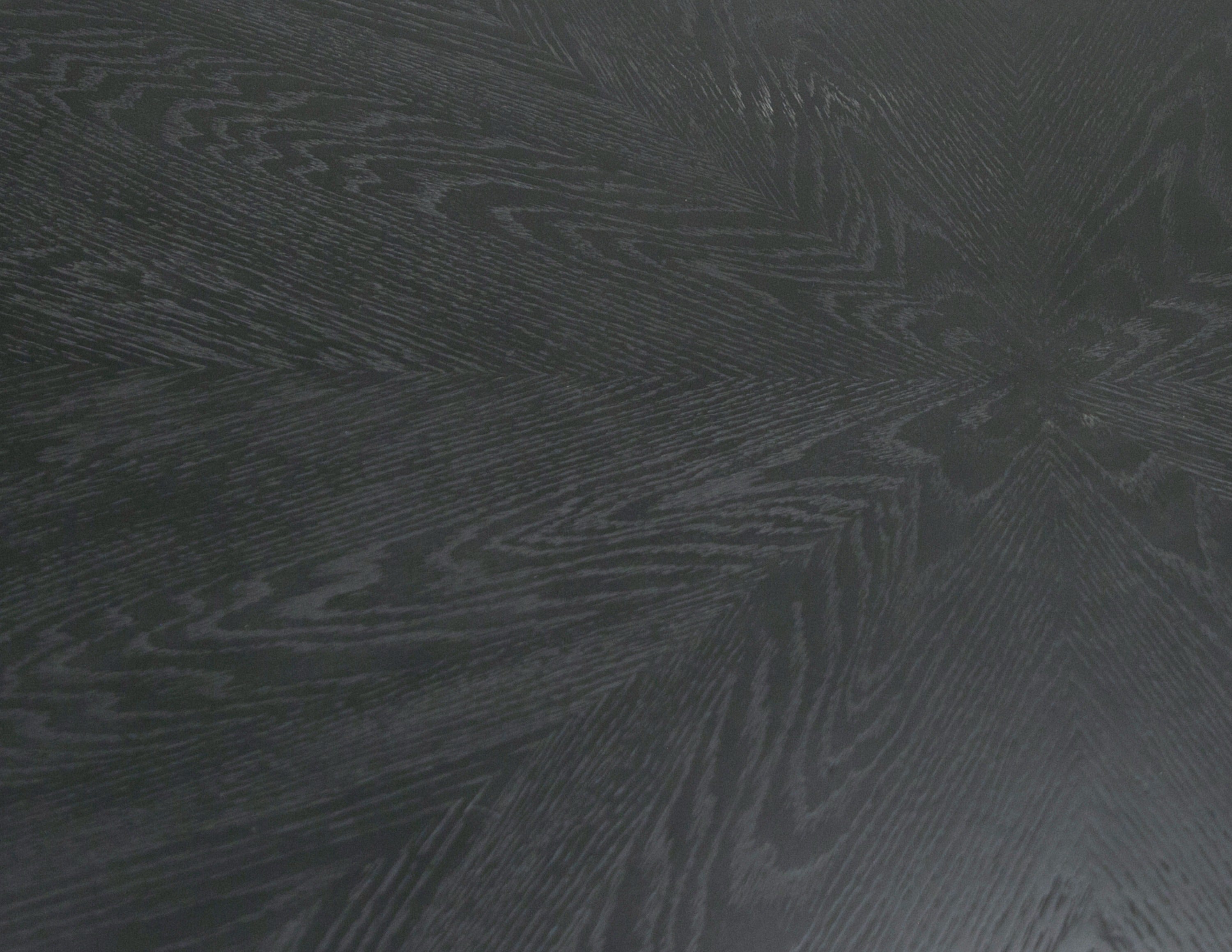 Lander Modern Mid Century Black Oak Round Dining Table - image 5