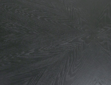 Lander Modern Mid Century Black Oak Round Dining Table - image 5