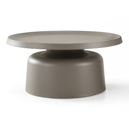 Lanuza - Outdoor Taupe End Coffee Table