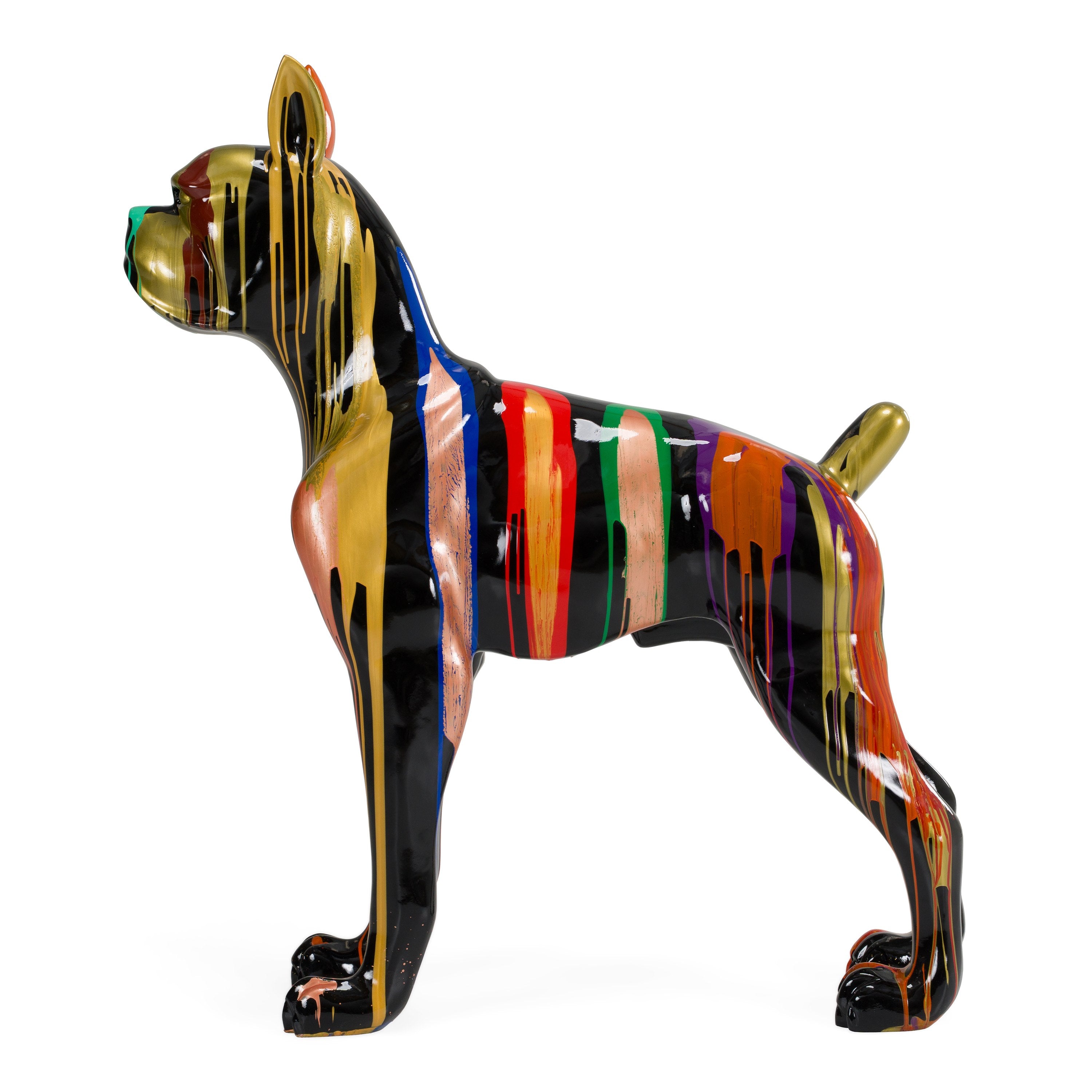 Large Dog - Black + Multi-Color Sculpture - image 2