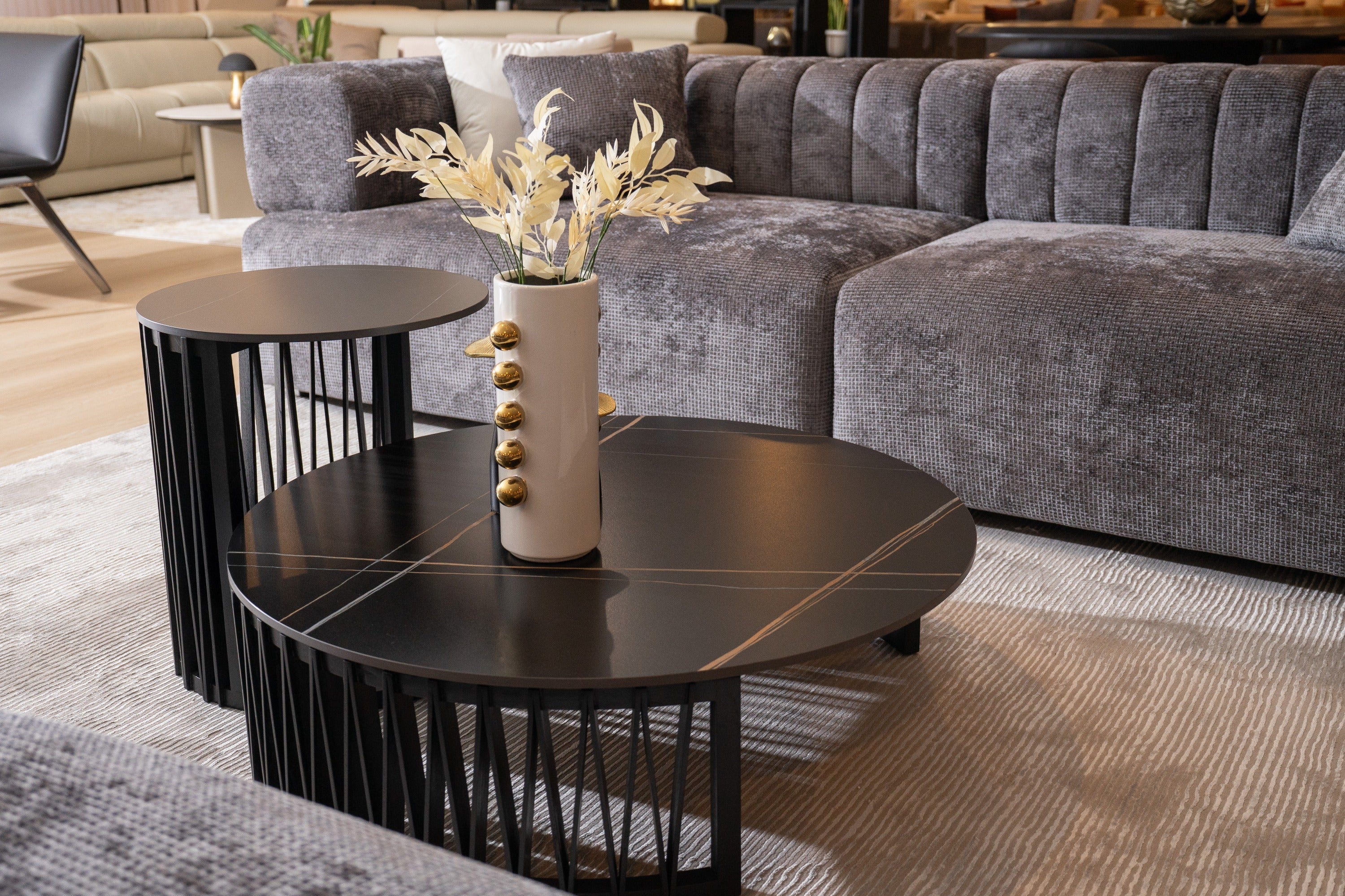 Larimer - Modern Round Coffee Table Set - image 2