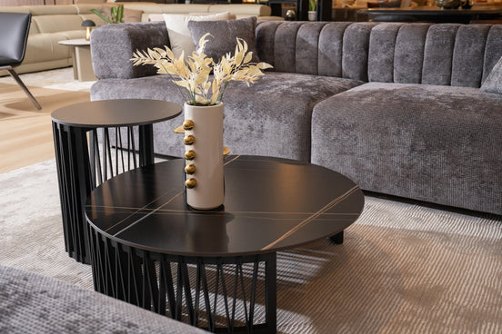 Larimer - Modern Round Coffee Table Set - image 2