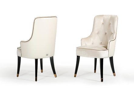 Larissa Modern Cream Dining Chair - image 2
