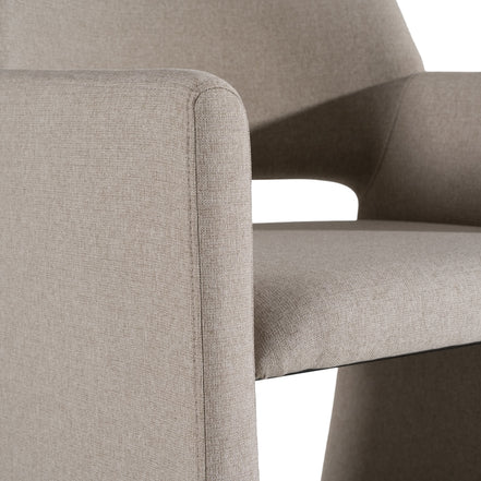 Lasara - Modern Beige Fabric Dining Chair - image 5