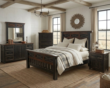 Las Cruces Walnut/Black 5 Pc. King
