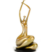 SZ0425 Modern Gold Lass Sculpture