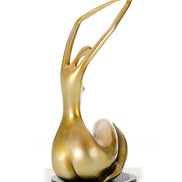 SZ0425 Modern Gold Lass Sculpture - image 3