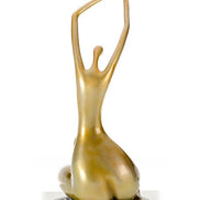 SZ0425 Modern Gold Lass Sculpture - image 4