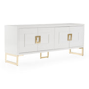 Leah - Contemporary White High Gloss & Champagne Gold Buffet - image 2