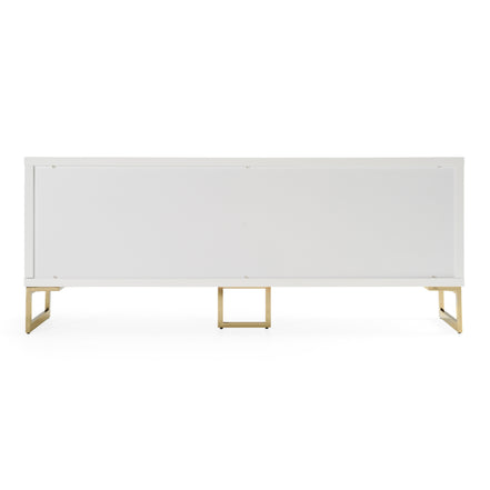 Leah - Contemporary White High Gloss & Champagne Gold Buffet - image 4