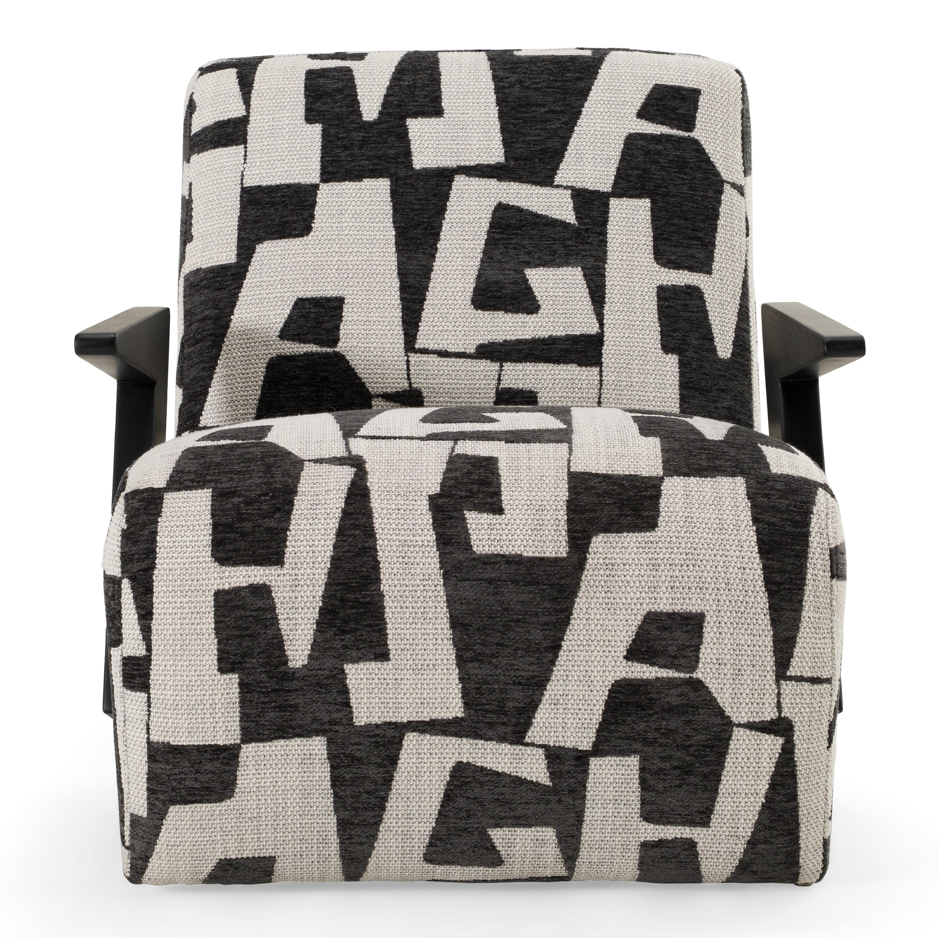 Leana - Modern Black & White Fabric Accent Chair - image 3