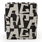 Leana - Modern Black & White Fabric Accent Chair - image 5