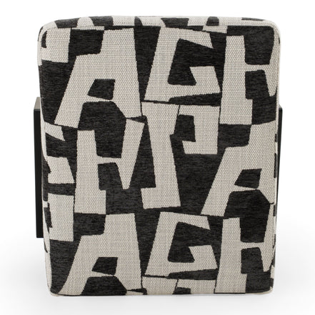 Leana - Modern Black & White Fabric Accent Chair - image 5