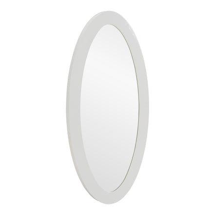 Legend - Modern White High Gloss Oval Mirror