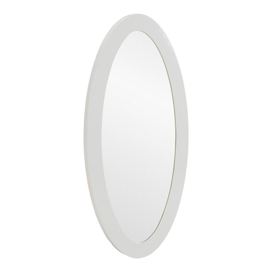 Legend - Modern White High Gloss Oval Mirror