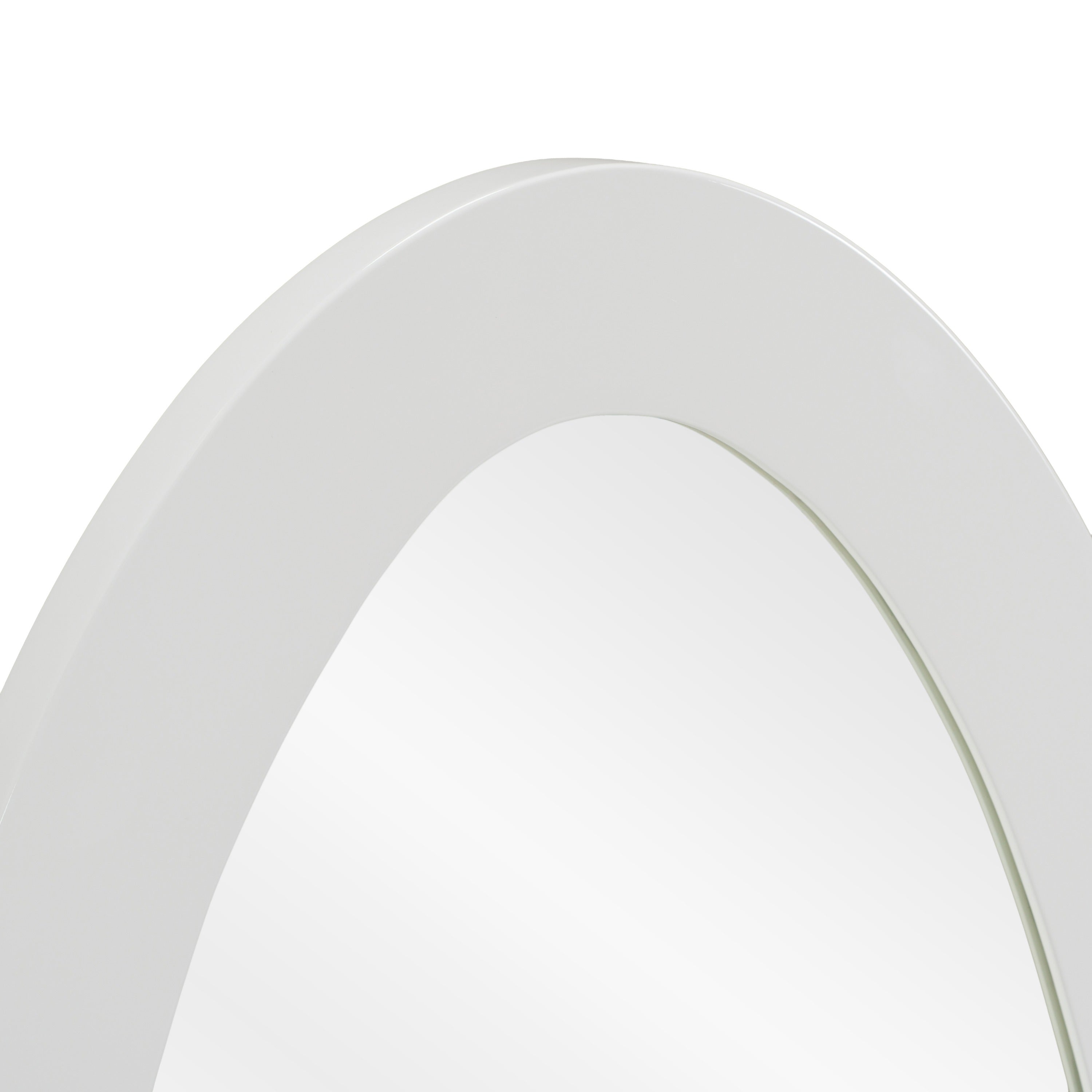 Legend - Modern White High Gloss Oval Mirror - image 2