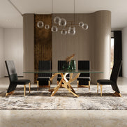 Keisha - Modern Black Velvet and Gold Dining Chair Set of 2 - image 5