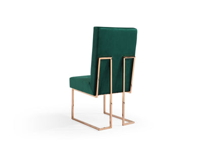 Legend Modern Green Velvet & Rosegold Dining Chair (Set of 2) - image 2