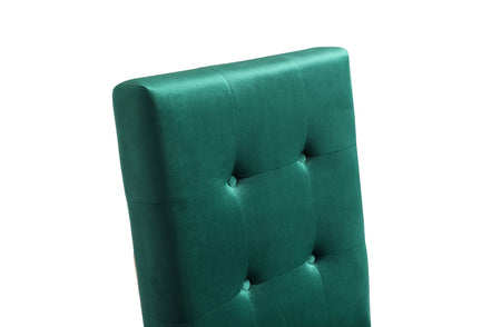 Legend Modern Green Velvet & Rosegold Dining Chair (Set of 2) - image 3