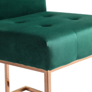 Legend Modern Green Velvet & Rosegold Dining Chair (Set of 2) - image 4