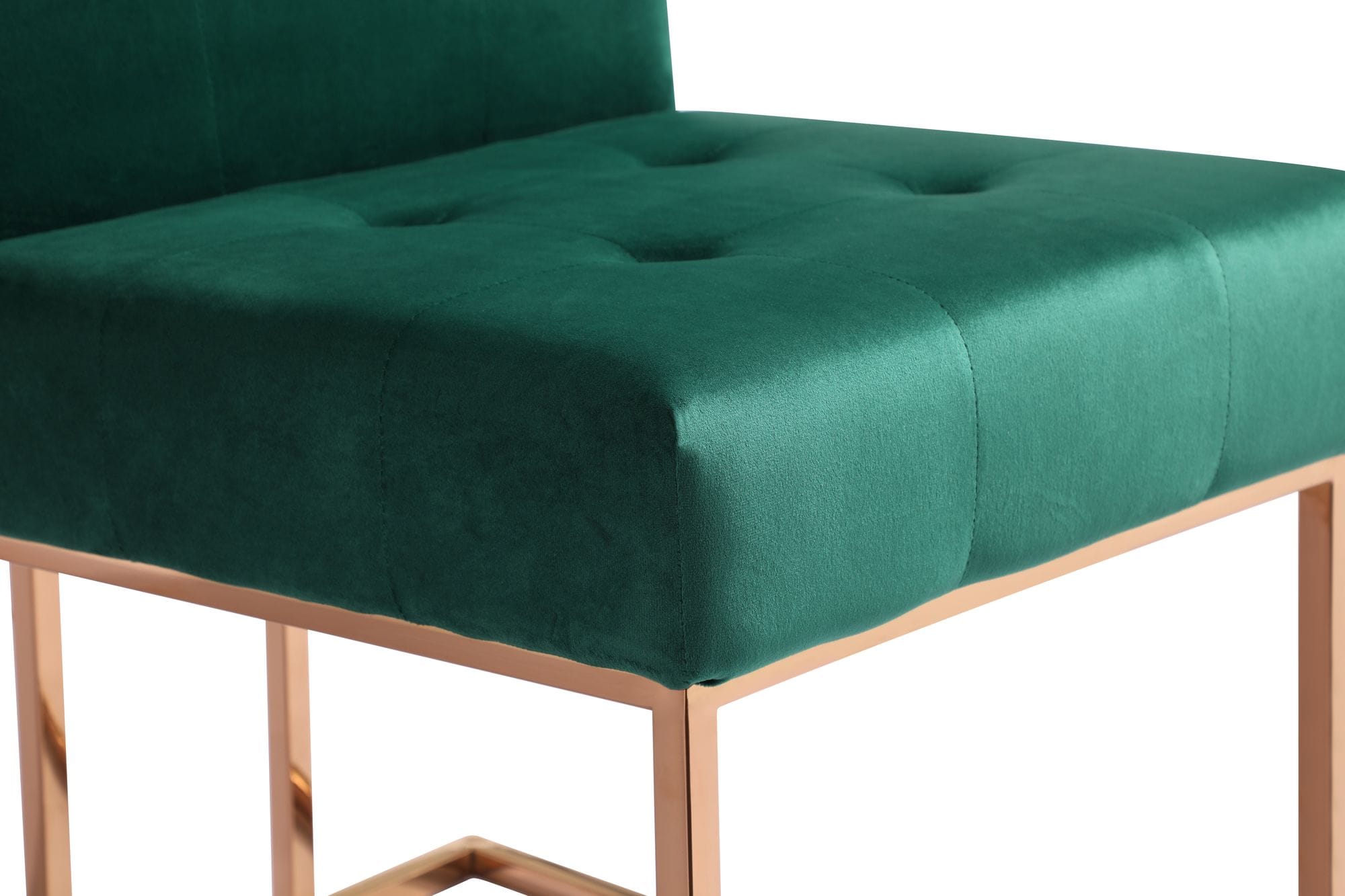 Legend Modern Green Velvet & Rosegold Dining Chair (Set of 2) - image 4