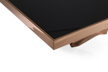 Legend - Modern Black Glass & Rosegold Dining Table - image 3