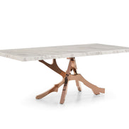 Legend - Modern White Marble & Rosegold Dining Table - image 3