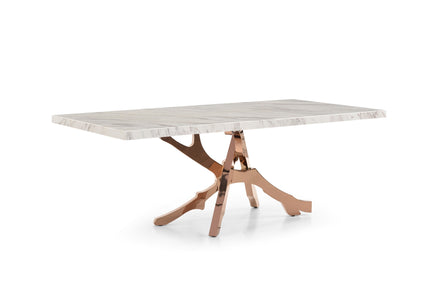 Legend - Modern White Marble & Rosegold Dining Table - image 3