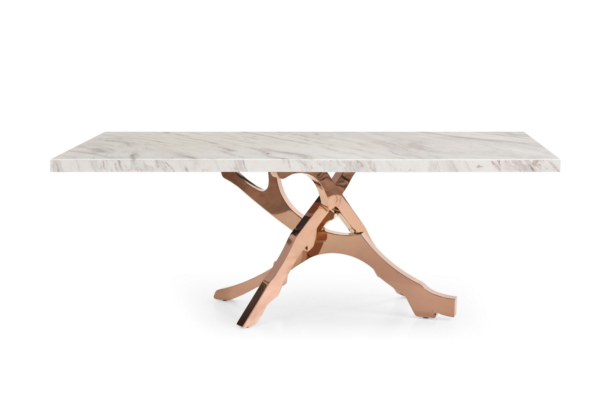 Legend - Modern White Marble & Rosegold Dining Table - image 4