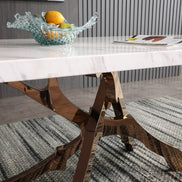 Legend - Modern White Marble & Rosegold Dining Table - image 5
