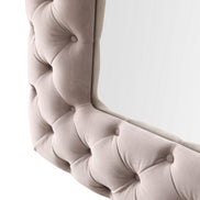 Legend - Transitional Grey Velvet Floor Mirror - image 3