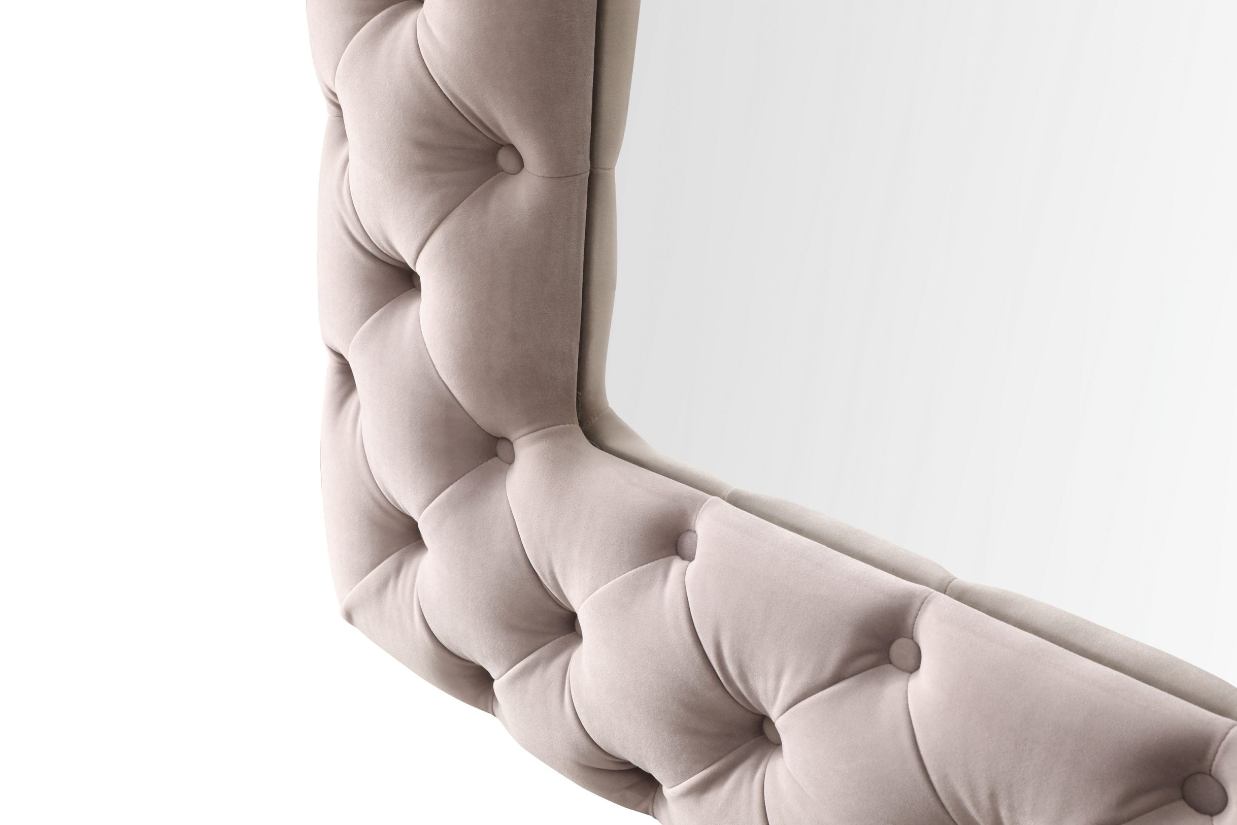Legend - Transitional Grey Velvet Floor Mirror - image 3