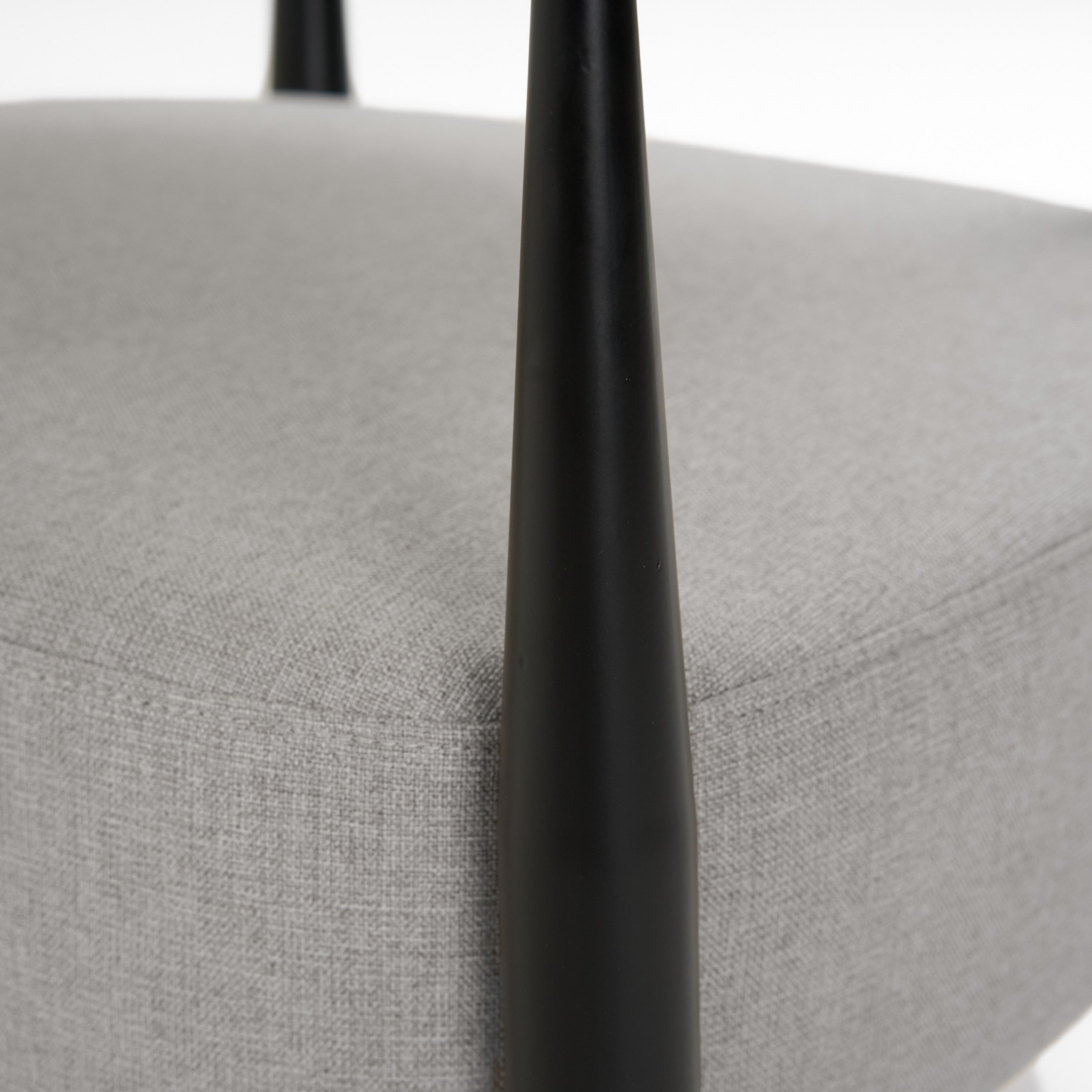Liberty - Modern Light Grey Fabric + Black & Gold Accent Chair - image 5