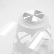 Lilly - Modern 12mm Round Glass + White Dining Table - image 4