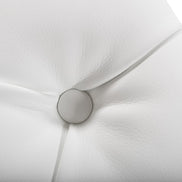 Lindsey Modern White Leatherette & Stainless Steel Bench - image 5