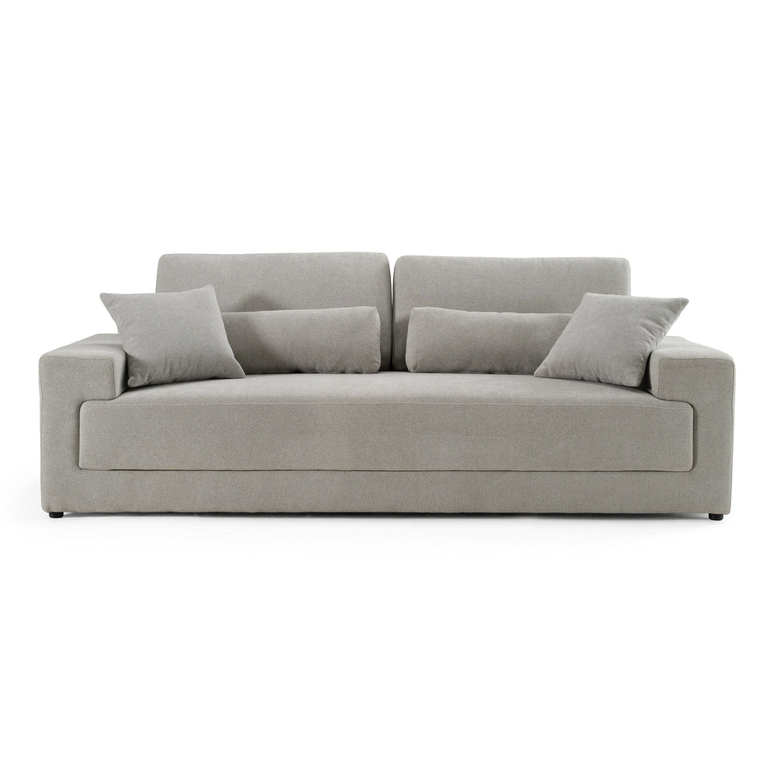 Loki - Modern Grey Fabric 3-Seat Sofa