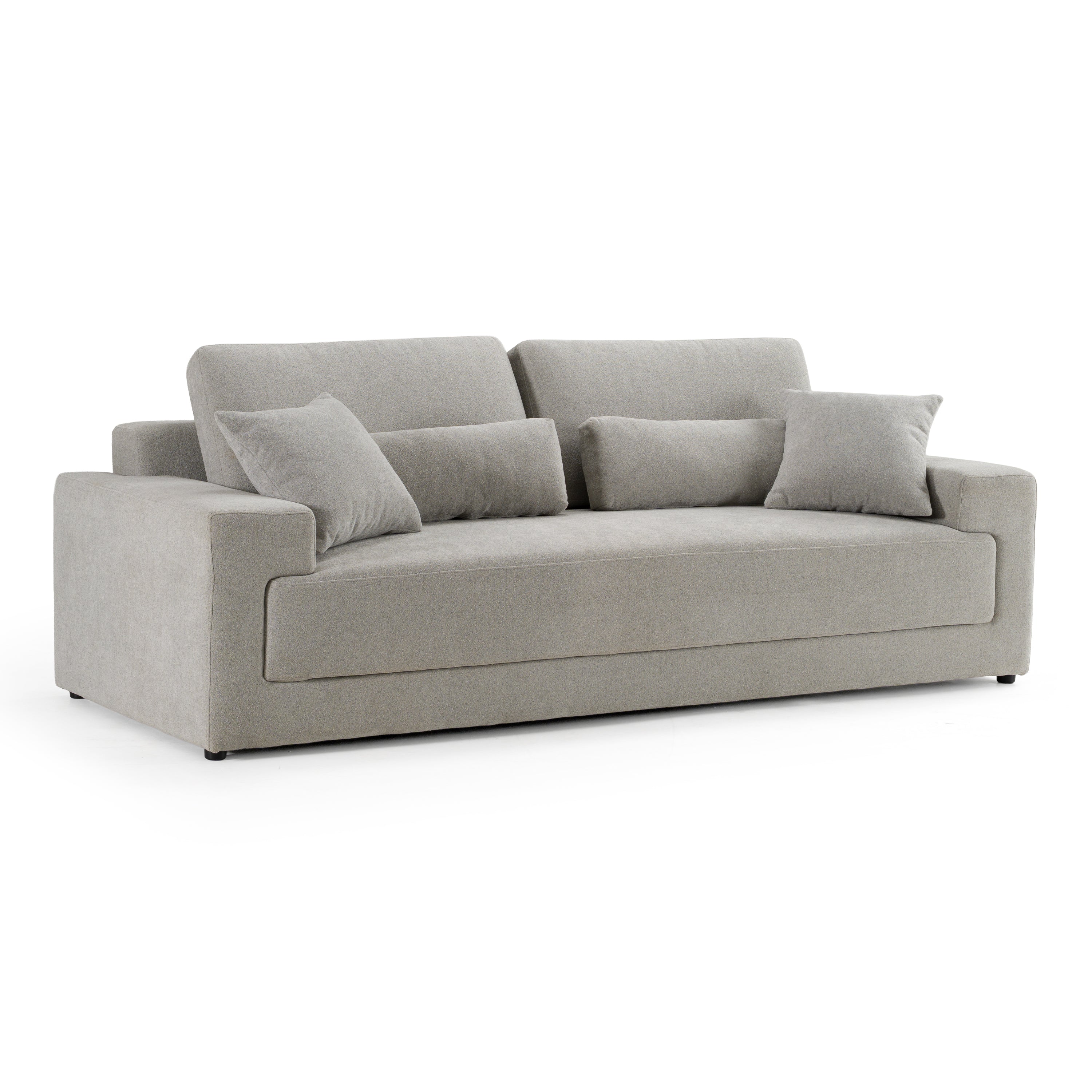 Loki - Modern Grey Fabric 3-Seat Sofa - image 2