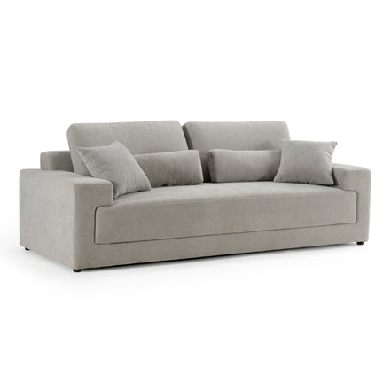 Loki - Modern Grey Fabric 3-Seat Sofa - image 2