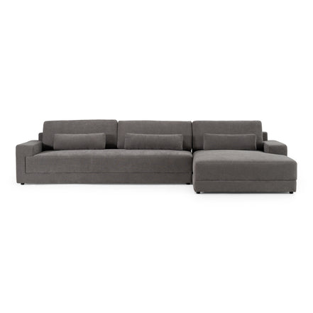 Loki - Modern Grey Fabric Right Facing Sectional Sofa