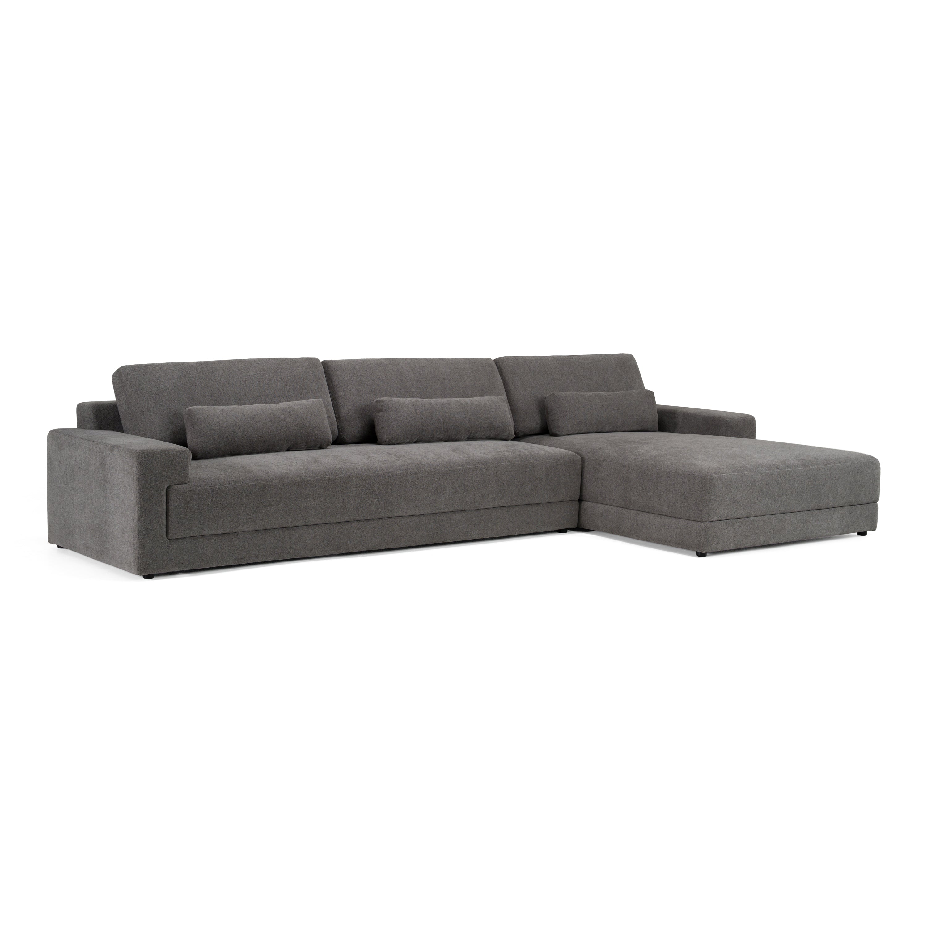 Loki - Modern Grey Fabric Right Facing Sectional Sofa - image 2
