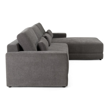 Loki - Modern Grey Fabric Right Facing Sectional Sofa - image 3