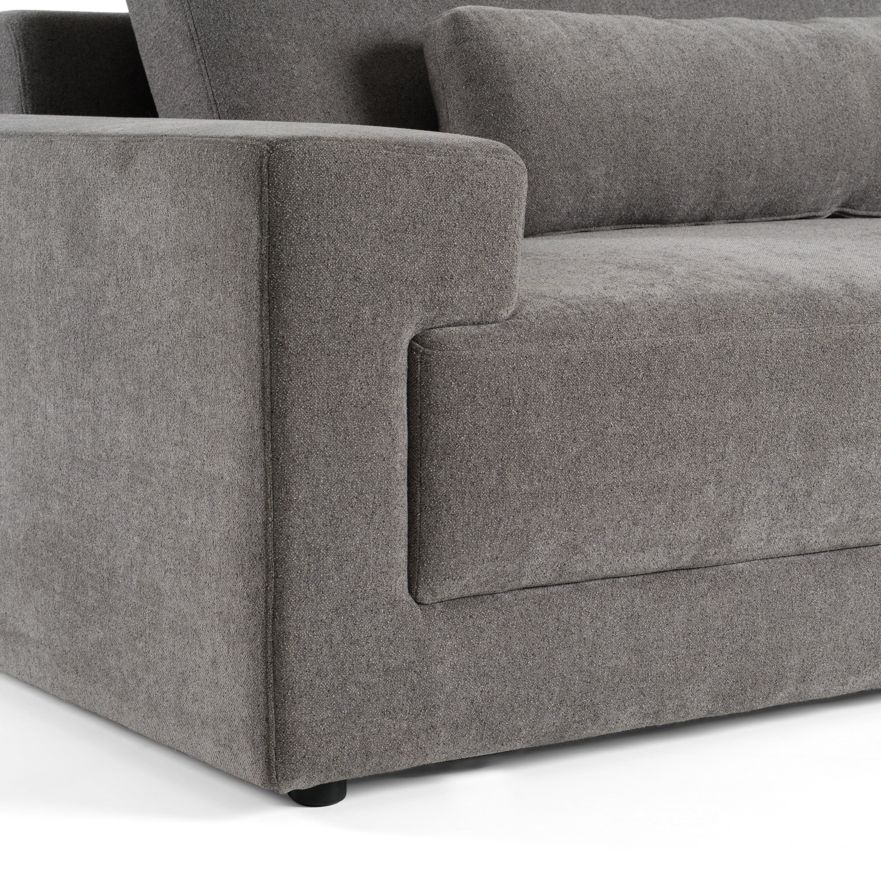 Loki - Modern Grey Fabric Right Facing Sectional Sofa - image 5